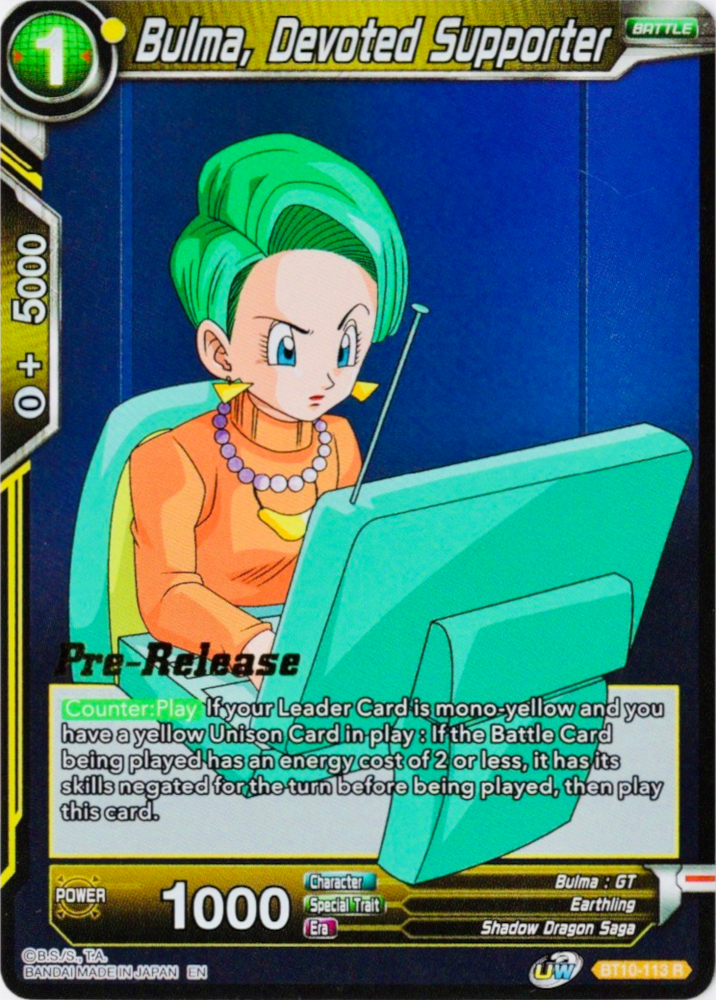 Bulma, Devoted Supporter [BT10-113]