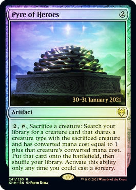 Pyre of Heroes  [Kaldheim Prerelease Promos] (PKHM 241)