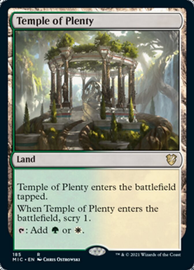 Temple of Plenty [Innistrad: Midnight Hunt Commander] (MIC 185)