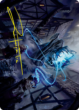 Dreamshackle Geist Art Card (Gold-Stamped Signature) [Innistrad: Crimson Vow Art Series] (AVOW 22)