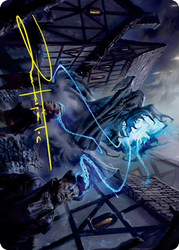 Dreamshackle Geist Art Card (Gold-Stamped Signature) [Innistrad: Crimson Vow Art Series] (AVOW 22)