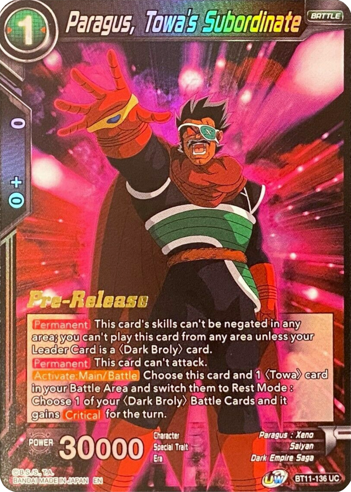 Paragus, Towa's Subordinate [BT11-136]