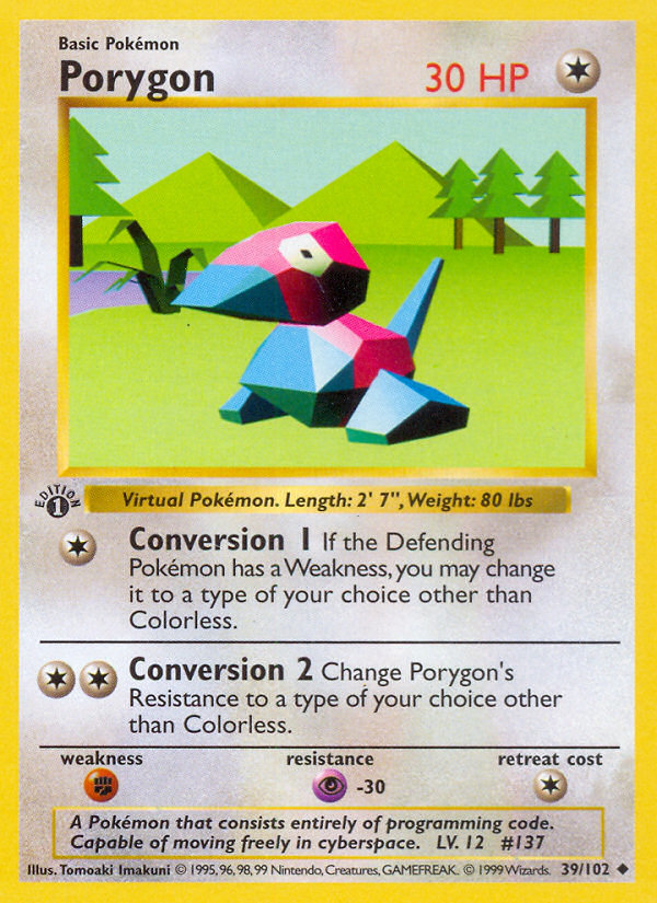 Porygon (39/102) [Base Set 1st Edition]