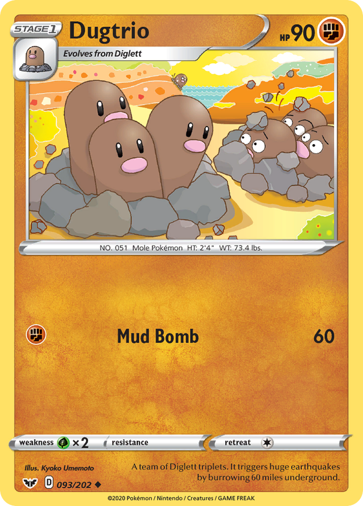 Dugtrio (93/202) [Sword & Shield: Base Set]