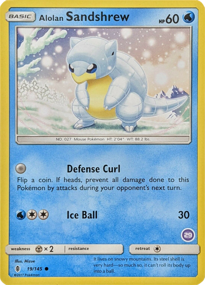 Alolan Sandshrew (29) [Sun & Moon: Trainer Kit - Alolan Sandslash & Alolan Ninetales]
