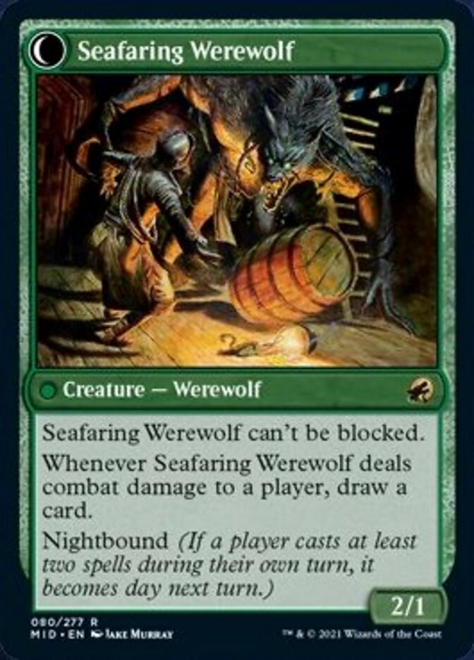 Suspicious Stowaway // Seafaring Werewolf [Innistrad: Midnight Hunt] (MID 80)