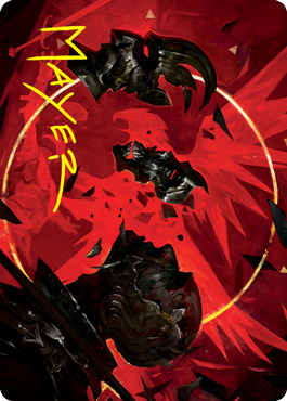 Abrade Art Card (Gold-Stamped Signature) [Innistrad: Crimson Vow Art Series] (AVOW 38)