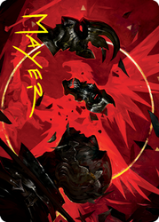 Abrade Art Card (Gold-Stamped Signature) [Innistrad: Crimson Vow Art Series] (AVOW 38)
