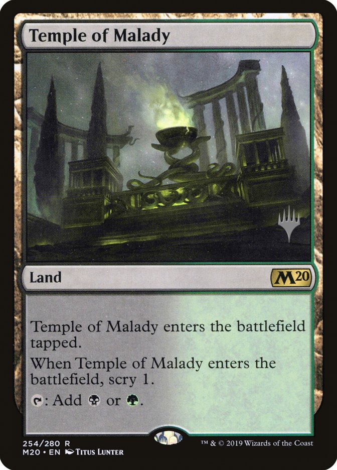 Temple of Malady (Promo Pack) [Core Set 2020 Promos] (PM20 254P)