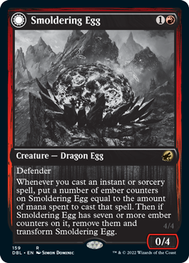 Smoldering Egg // Ashmouth Dragon [Innistrad: Double Feature] (DBL 159)