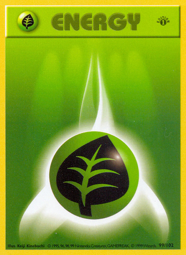 Grass Energy (99/102) [Base Set 1st Edition]