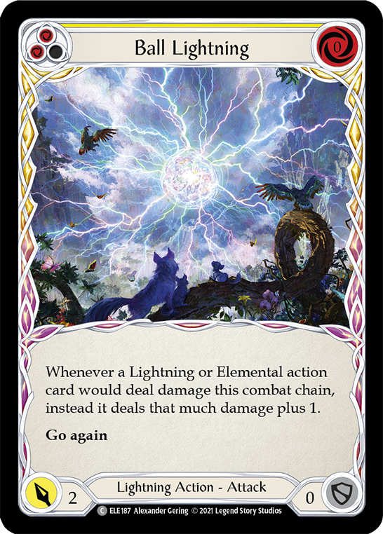 Ball Lightning (Yellow) [ELE187] 1st Edition Rainbow Foil