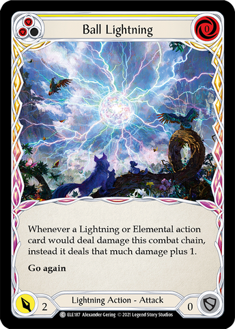 Ball Lightning (Yellow) [ELE187] 1st Edition Rainbow Foil