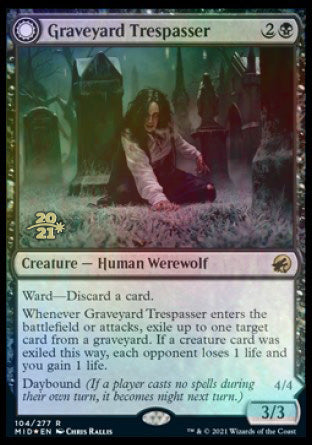 Graveyard Trespasser // Graveyard Glutton [Innistrad: Midnight Hunt Prerelease Promos] (PMID 104)