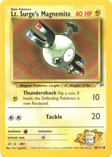 Lt. Surge's Magnemite (80/132) [Gym Heroes]
