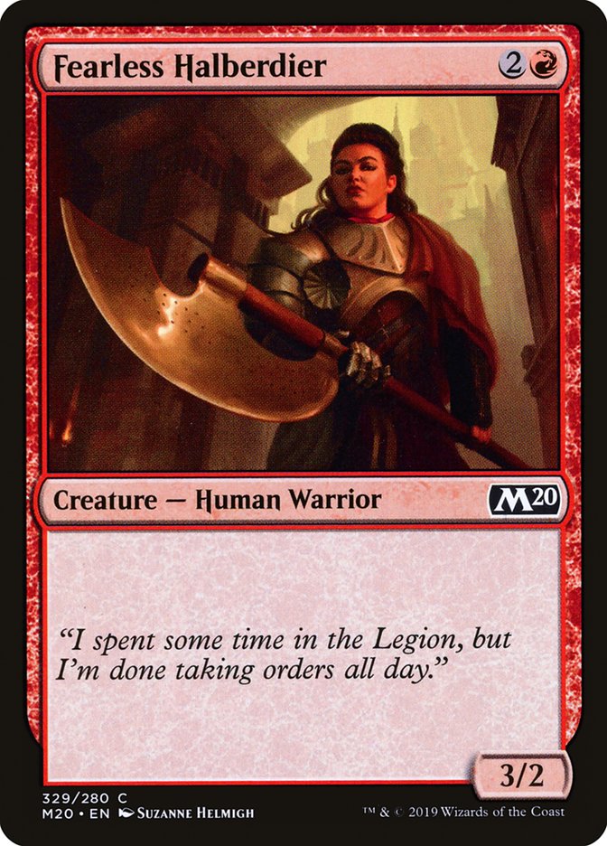 Fearless Halberdier [Core Set 2020] (M20 329)