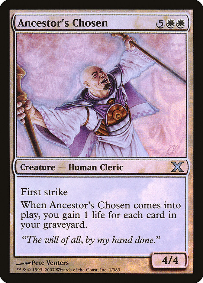 Ancestor's Chosen (Premium Foil) [Tenth Edition] (10E 1)