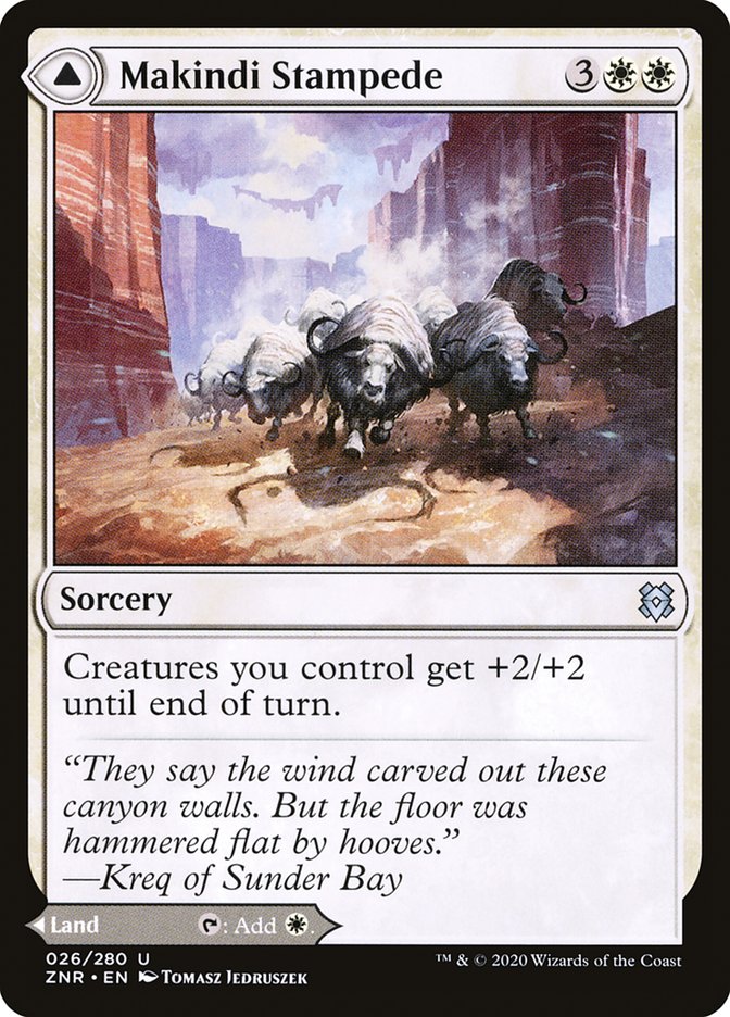 Makindi Stampede // Makindi Mesas [Zendikar Rising] (ZNR 26)