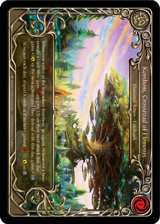 Korshem, Crossroad of Elements [ELE000] 1st Edition Cold Foil