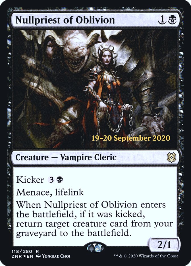 Nullpriest of Oblivion  [Zendikar Rising Prerelease Promos] (PZNR 118S)