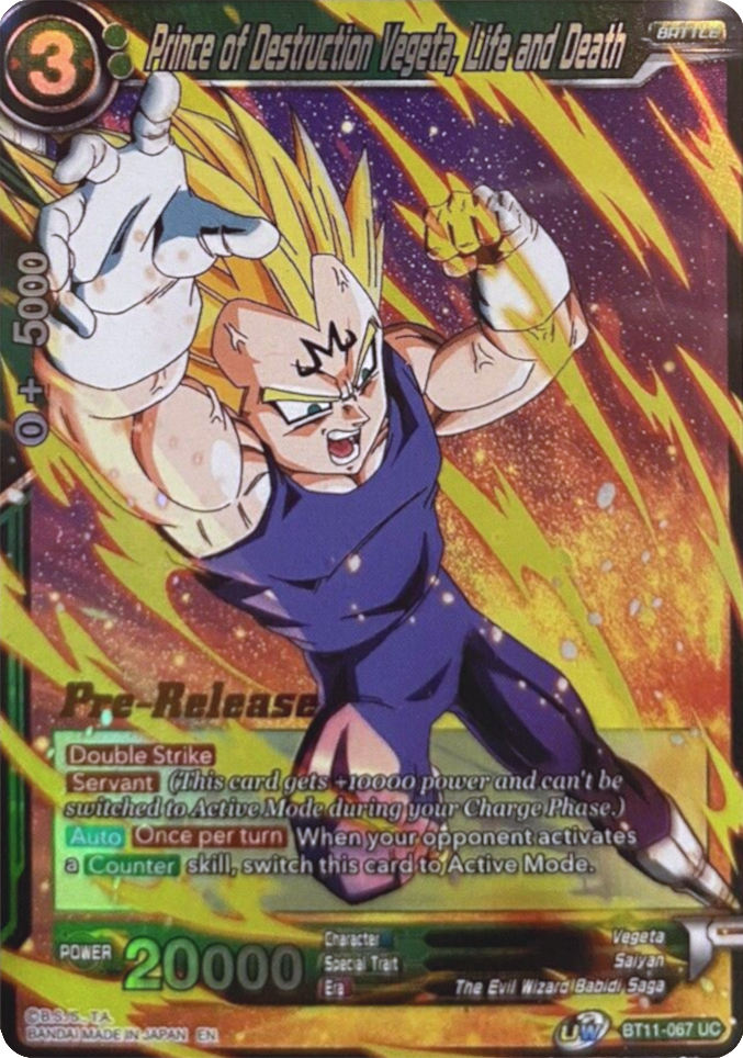 Prince of Destruction Vegeta, Life and Death [BT11-067]