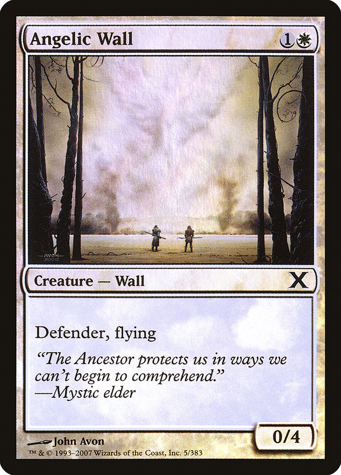 Angelic Wall (Premium Foil) [Tenth Edition] (10E 5)
