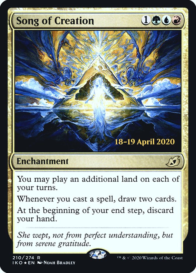 Song of Creation  [Ikoria: Lair of Behemoths Prerelease Promos] (PIKO 210S)