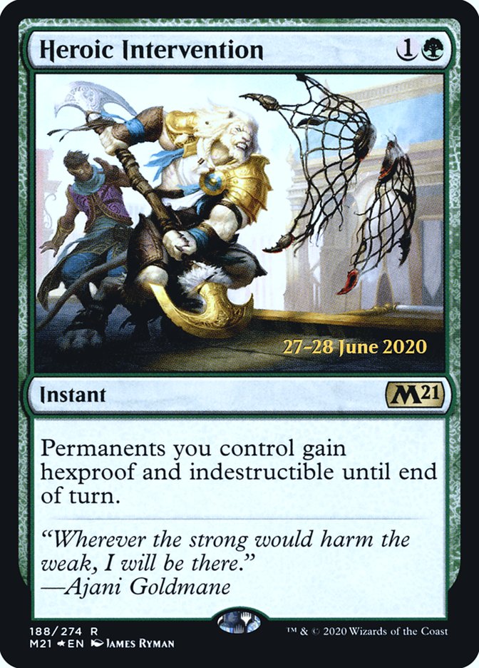 Heroic Intervention  [Core Set 2021 Prerelease Promos] (PM21 188S)