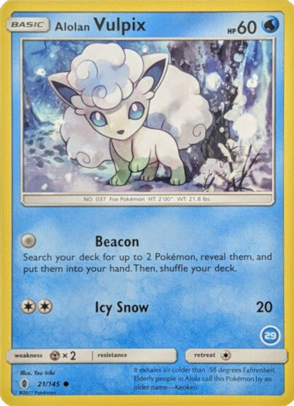Alolan Vulpix (29) [Sun & Moon: Trainer Kit - Alolan Sandslash & Alolan Ninetales]