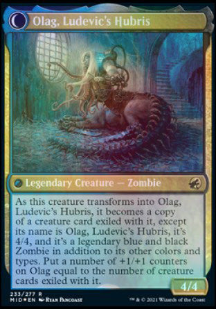Ludevic, Necrogenius // Olag, Ludevic's Hubris [Innistrad: Midnight Hunt Prerelease Promos] (PMID 233)