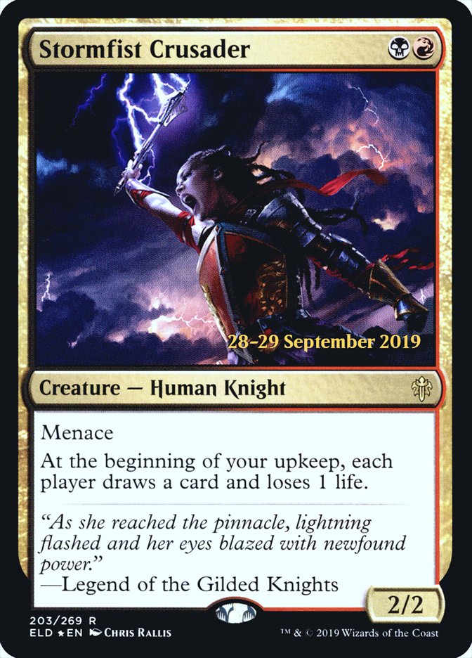 Stormfist Crusader  [Throne of Eldraine Prerelease Promos] (PELD 203S)