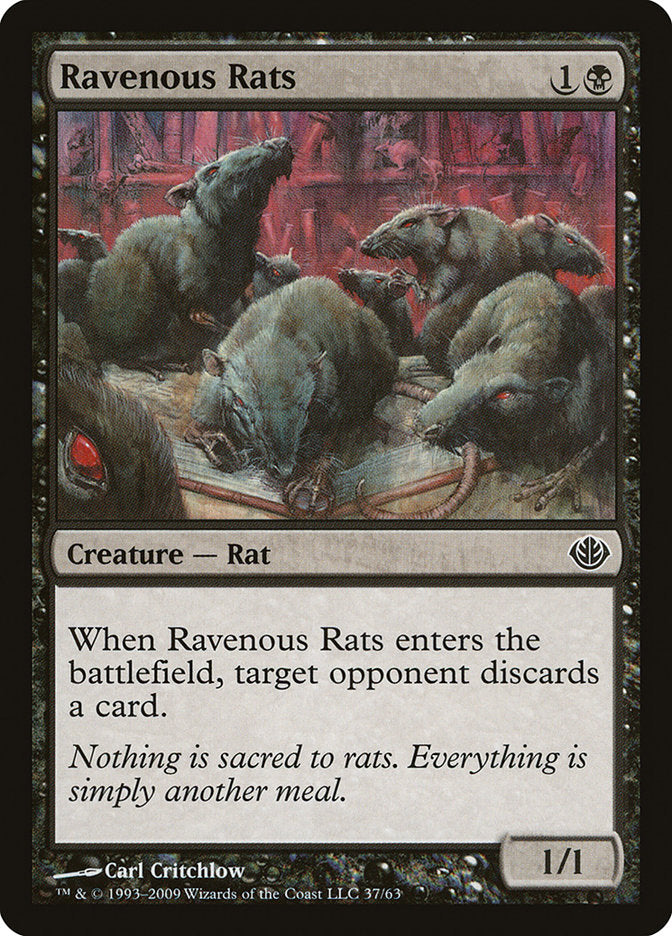 Ravenous Rats [Duel Decks: Garruk vs. Liliana] (DDD 37)