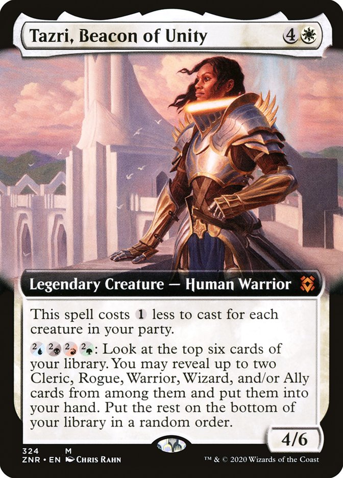 Tazri, Beacon of Unity (Extended Art) [Zendikar Rising] (ZNR 324)