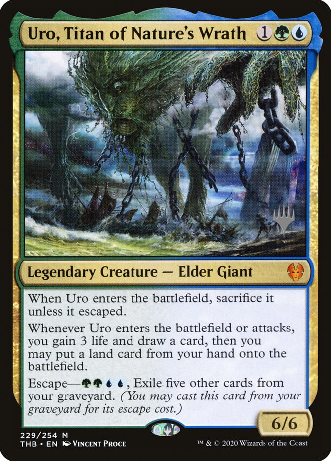 Uro, Titan of Nature's Wrath (Promo Pack) [Theros Beyond Death Promos] (PTHB 229P)