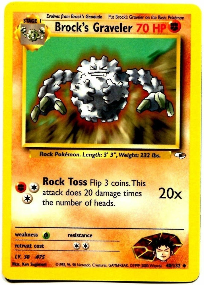 Brock's Graveler (40/132) [Gym Heroes]