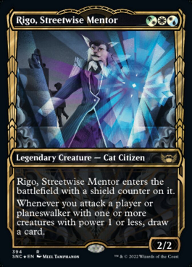 Rigo, Streetwise Mentor (Showcase Golden Age Gilded Foil) (SNC 394)