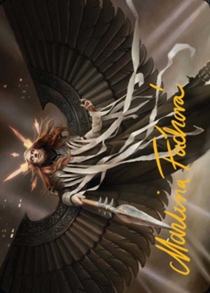 Angel of Suffering Art Card (Gold-Stamped Signature) [Streets of New Capenna Art Series] (ASNC 16)