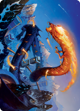 Atsushi, the Blazing Sky 1 Art Card [Kamigawa: Neon Dynasty Art Series] (ANEO 10)