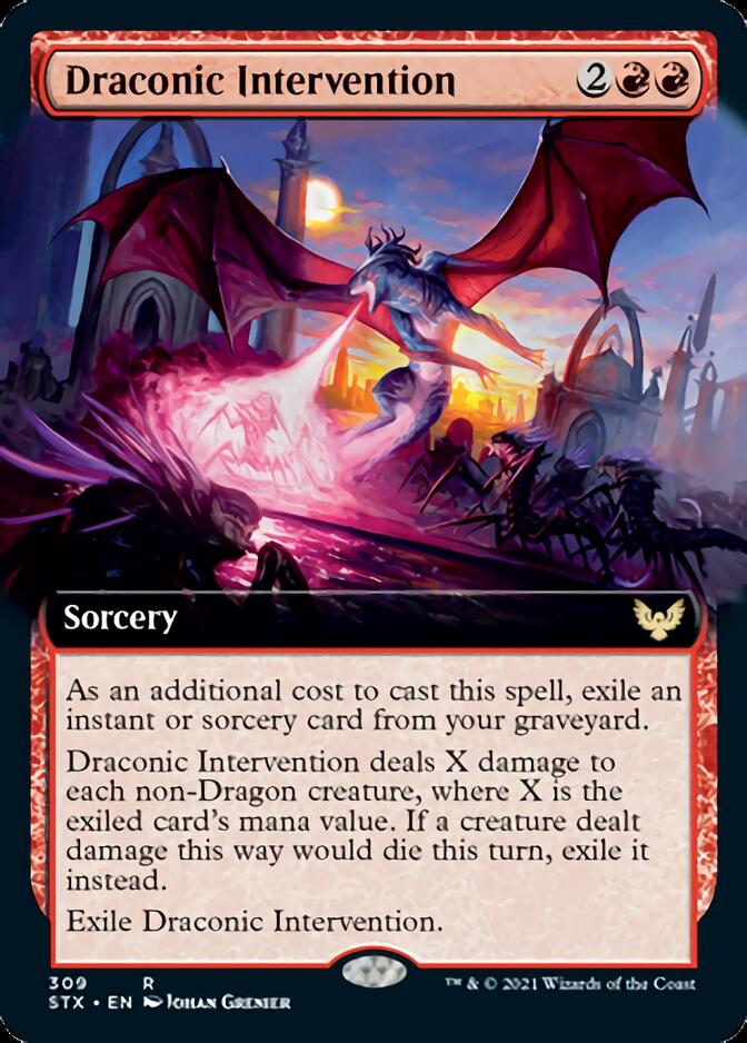 Draconic Intervention (Extended) [Strixhaven: School of Mages] (STX 309)