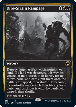 Dire-Strain Rampage [Innistrad: Double Feature] (DBL 219)