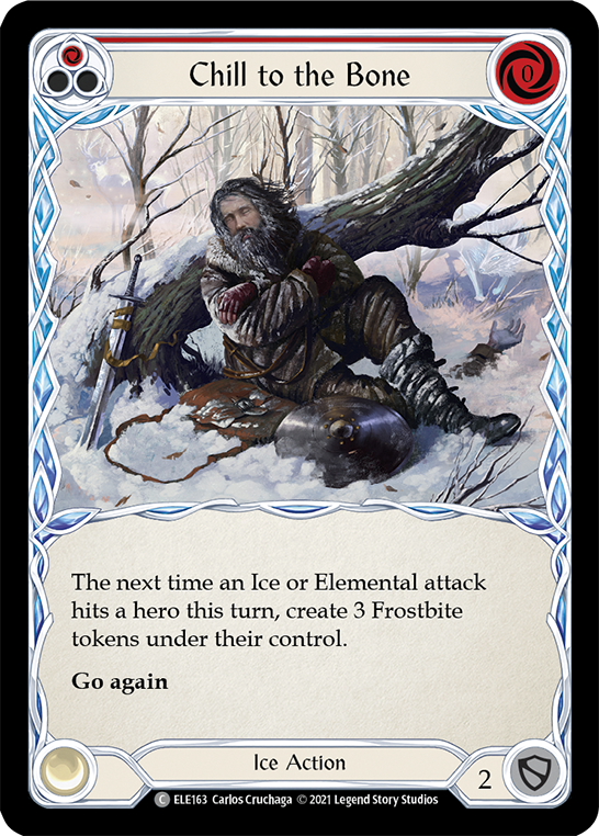 Chill to the Bone (Red) [ELE163] 1st Edition Rainbow Foil