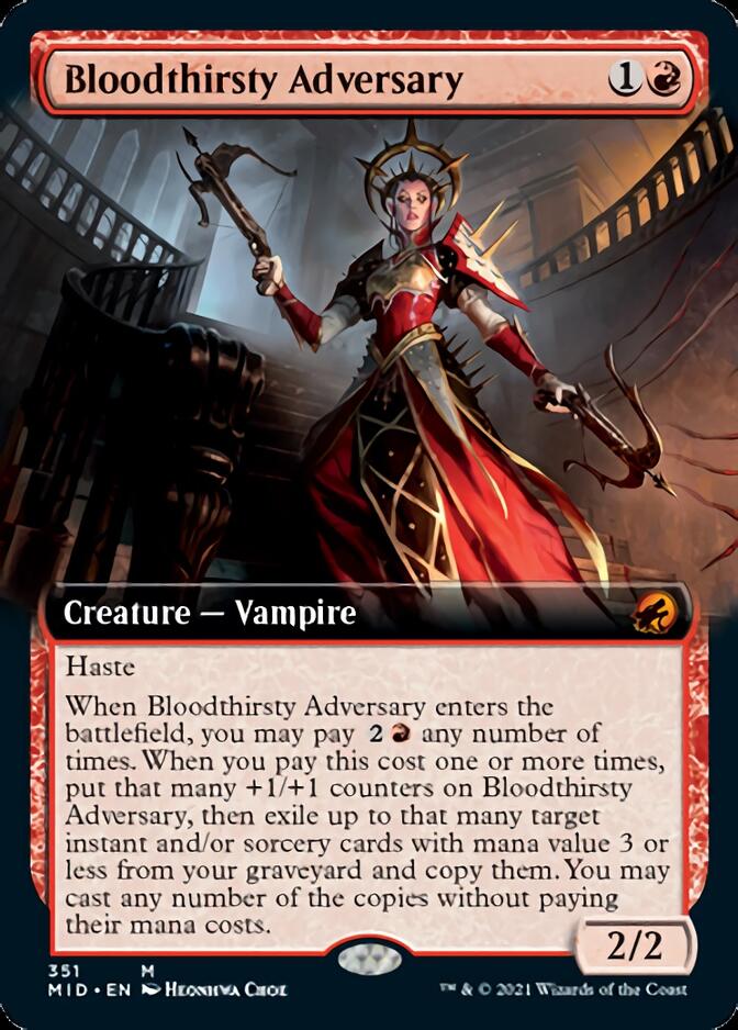 Bloodthirsty Adversary (Extended) [Innistrad: Midnight Hunt] (MID 351)