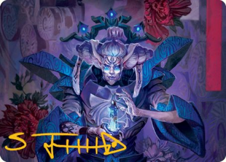 Tameshi, Reality Architect 1 Art Card (Gold-Stamped Signature) [Kamigawa: Neon Dynasty Art Series] (ANEO 36)