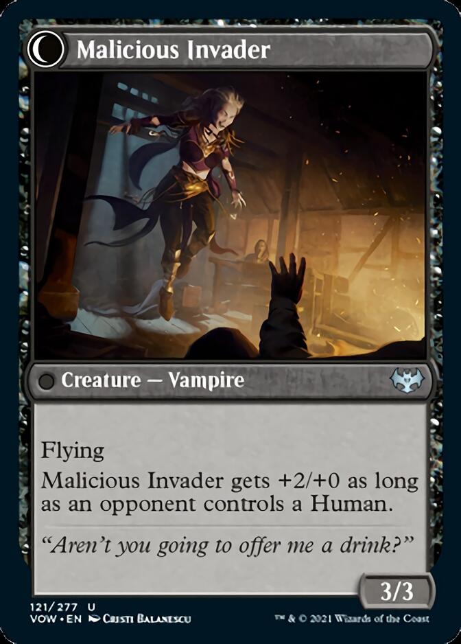 Innocent Traveler // Malicious Invader [Innistrad: Crimson Vow] (VOW 121)