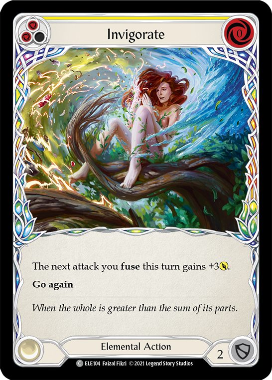 Invigorate (Yellow) [ELE104] 1st Edition Rainbow Foil