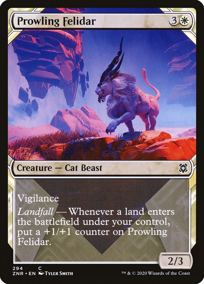 Prowling Felidar (Showcase) [Zendikar Rising] (ZNR 294)