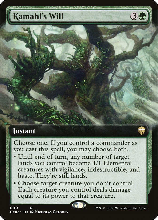 Kamahl's Will (Extended Art) [Commander Legends] (CMR 680)