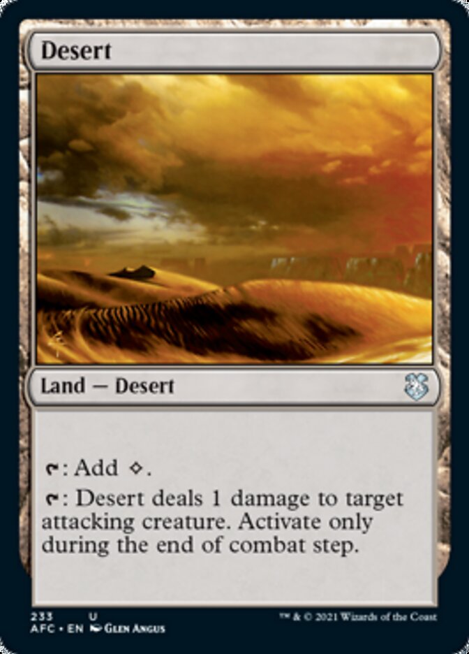 Desert [Dungeons & Dragons: Adventures in the Forgotten Realms Commander] (AFC 233)