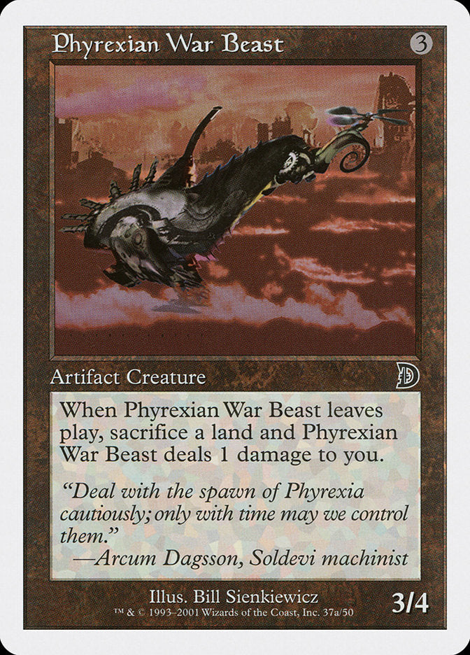 Phyrexian War Beast (Signature on Left) [Deckmasters] (DKM 37A)