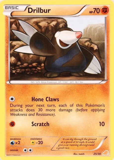 Drilbur (25/30) [Black & White: Trainer Kit]